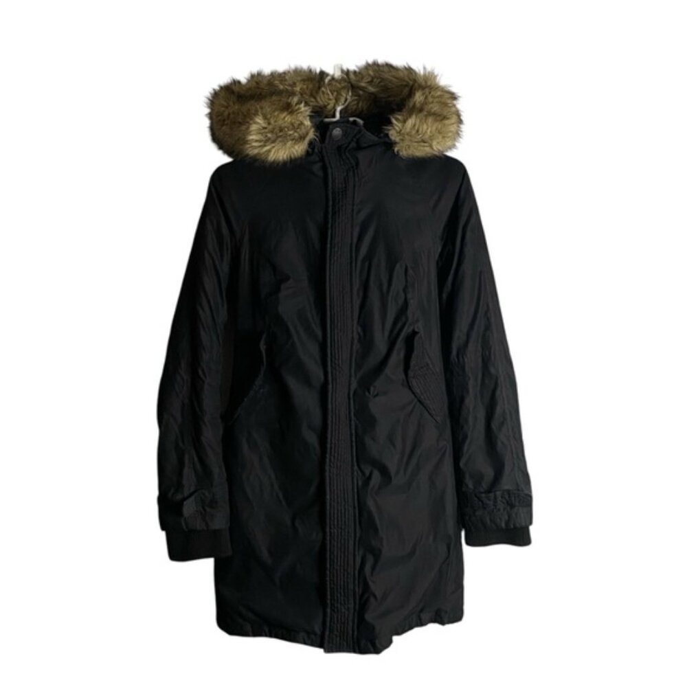 Aritzia X Tna Women's Aspen Full Zip Parka Faux Fur Hooded Jacket